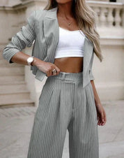 Women's Suit Set - Elegant Blazer and Trouser Pant Suits for Women - Versatile Formal and Casual Wear 5