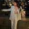 Women's Suit Set - Shimmering Blazer and Pants for Elegant Occasions, Stylish Evening Wear, Perfect for Parties and Events 0