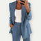 Women's Suit Set - Tailored Blazer and Trouser Set for Stylish Office Wear 6
