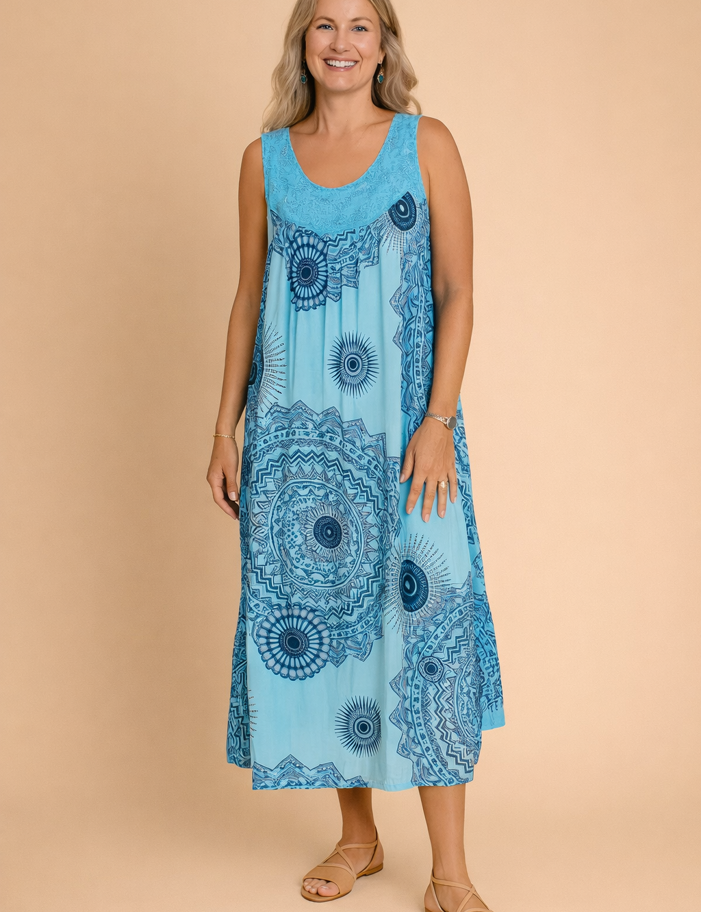 Women's Summer Maxi Dress - Stylish Sleeveless Lightweight Dress for Warm Weather 3