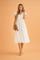 Women's Summer Midi Dress with V-Neck and Ruffle Sleeves - Elegant and Comfortable Summer Dresses 0