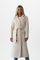 Women's Trench Coat - Elegant Long Double-Breasted Design with Belt, Stylish Winter Coat for Casual and Formal Occasions 0