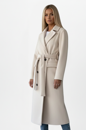 Women's Trench Coat - Elegant Long Double-Breasted Design with Belt, Stylish Winter Coat for Casual and Formal Occasions 2