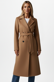 Women's Trench Coat - Elegant Long Double-Breasted Design with Belt, Stylish Winter Coat for Casual and Formal Occasions 8
