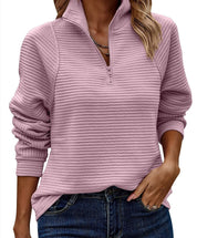 Women's Trendy V-Neck Sweater with High Collar - Stylish and Versatile for Every Occasion 0