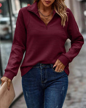 Women's Trendy V-Neck Sweater with High Collar - Stylish and Versatile for Every Occasion 1