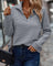 Women's Trendy V-Neck Sweater with High Collar - Stylish and Versatile for Every Occasion 4