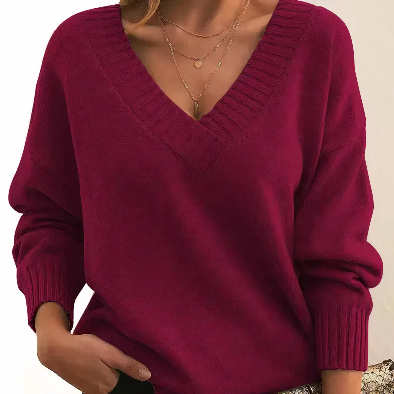 Women's V-Neck Sweater - Stylish and Comfortable Pullover for All-Day Wear 6