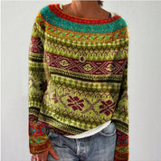 Women's Vintage Knit Sweater - Warm, Stylish Pullover for Autumn & Winter Fashion 2