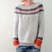 Women's Vintage Knit Sweater - Warm, Stylish Pullover for Autumn & Winter Fashion 3