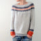 Women's Vintage Knit Sweater - Warm, Stylish Pullover for Autumn & Winter Fashion 3