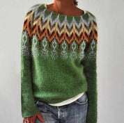 Women's Vintage Knit Sweater - Warm, Stylish Pullover for Autumn & Winter Fashion 4