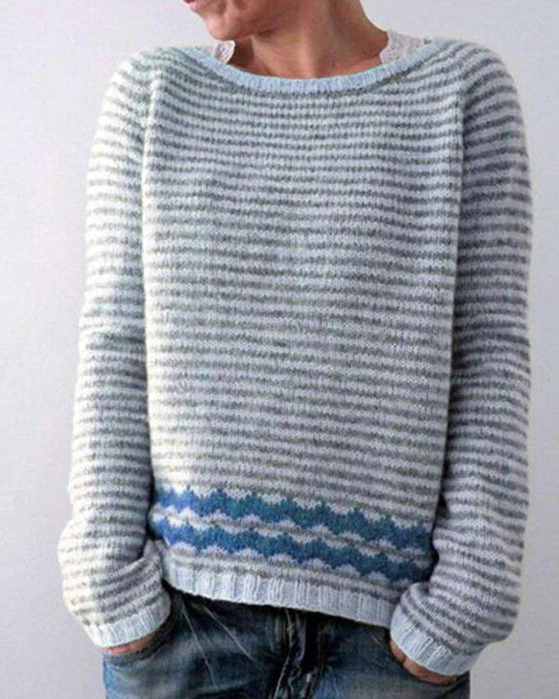 Women's Vintage Knit Sweater - Warm, Stylish Pullover for Autumn & Winter Fashion 5