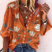Womens Blouse - Lightweight Floral Design for Elegant Casual and Formal Wear 1