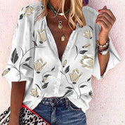 Womens Blouse - Lightweight Floral Design for Elegant Casual and Formal Wear 4
