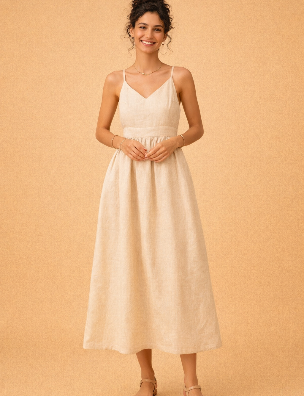 Womens Dress - Elegant Summer A-Line V-Neck Backless Evening Dress for Warm Weather Occasions 2