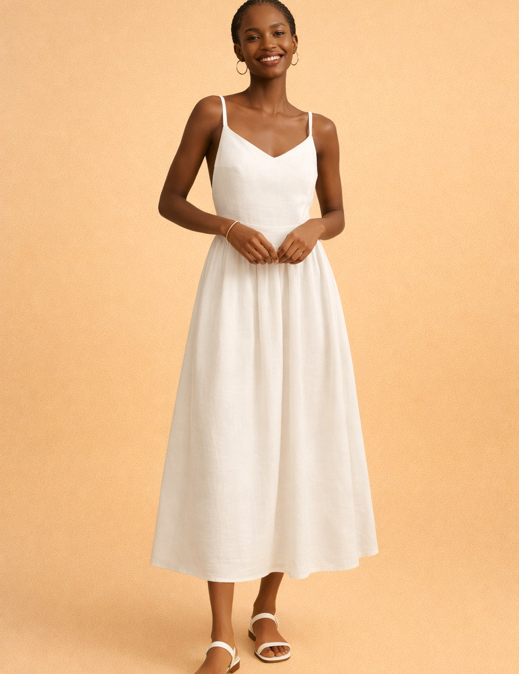 Womens Dress - Elegant Summer A-Line V-Neck Backless Evening Dress for Warm Weather Occasions 4