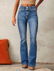 Womens Flare Jeans - High Rise Bootcut Style with Body-Sculpting Stretch for a Flattering Fit 0