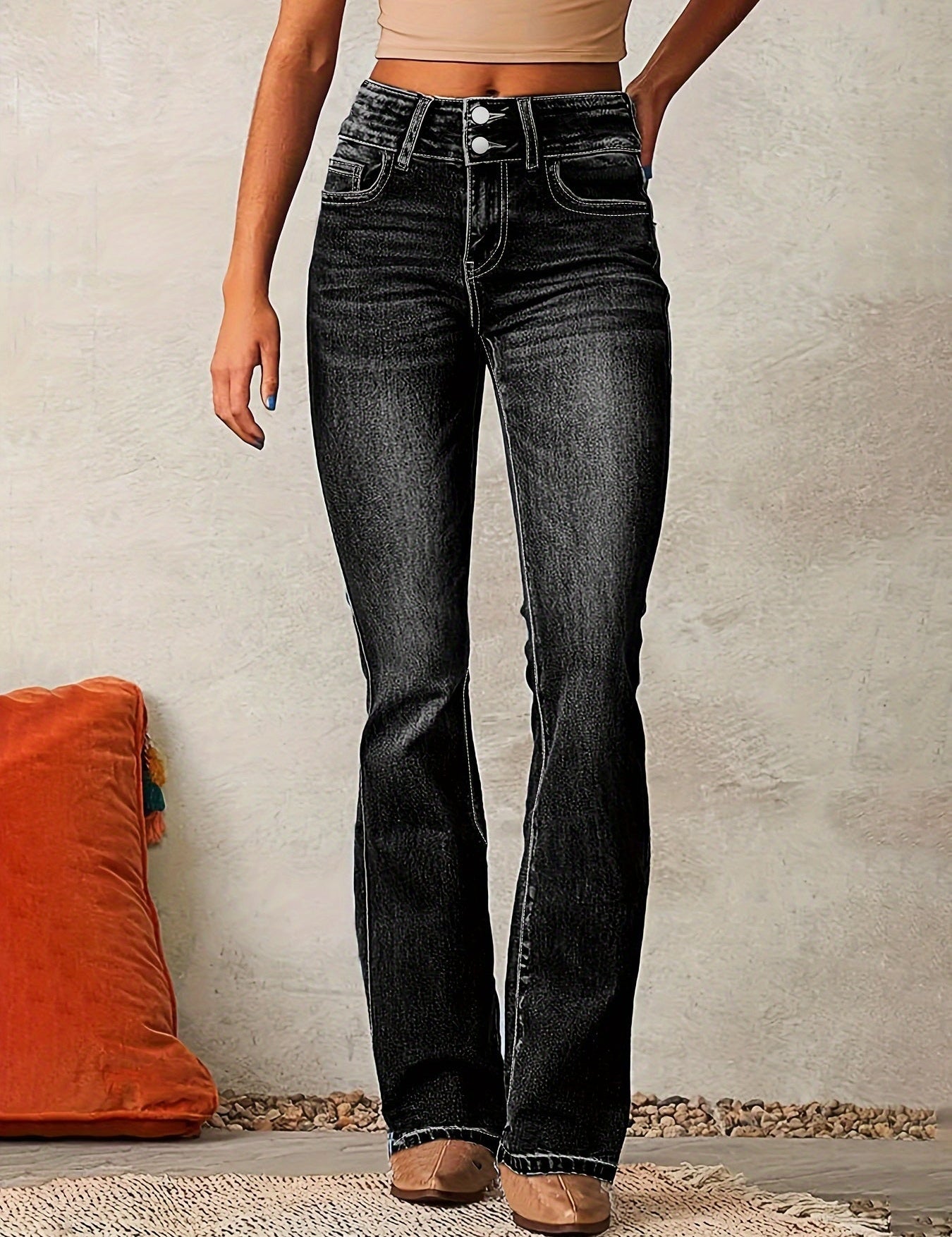 Womens Flare Jeans - High Rise Bootcut Style with Body-Sculpting Stretch for a Flattering Fit 4