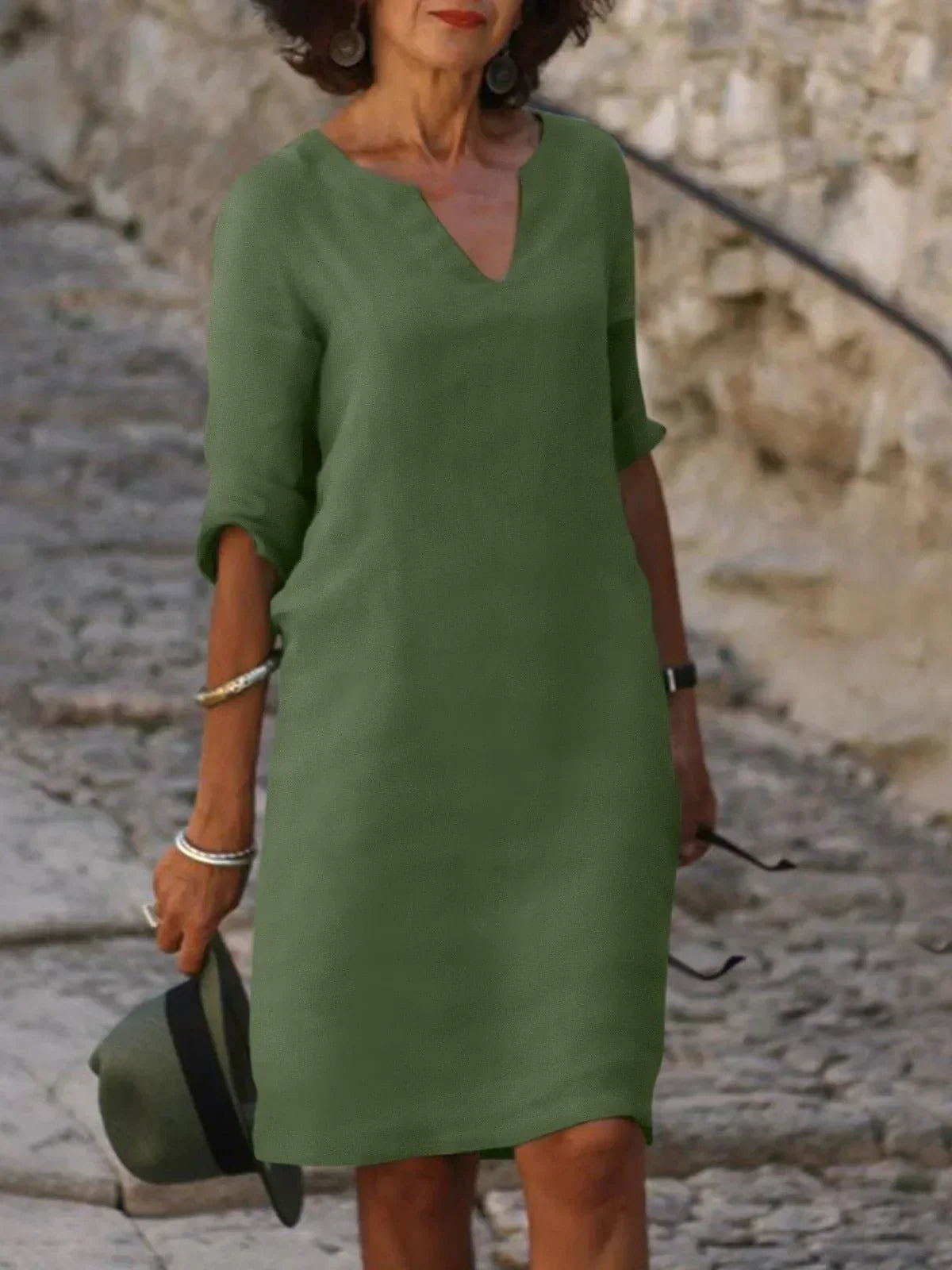 Womens Formal Dress - Elegant V-Neck Design for Special Occasions and Everyday Style 2