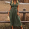 Womens Summer Dress - Elegant Long Boho V-Neck Dress for Casual and Formal Occasions 0