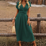 Womens Summer Dress - Elegant Long Boho V-Neck Dress for Casual and Formal Occasions 3
